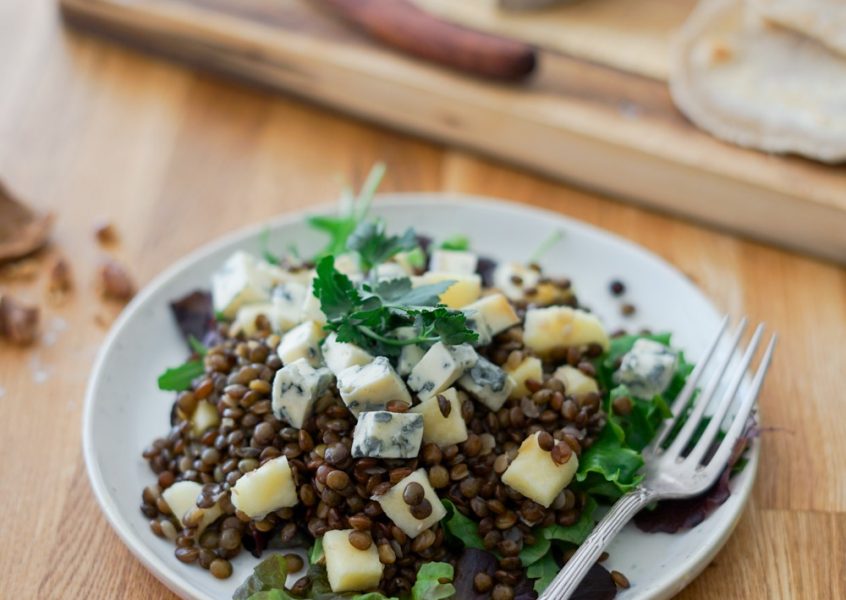 SALADE DE LENTILLES AU BLEU