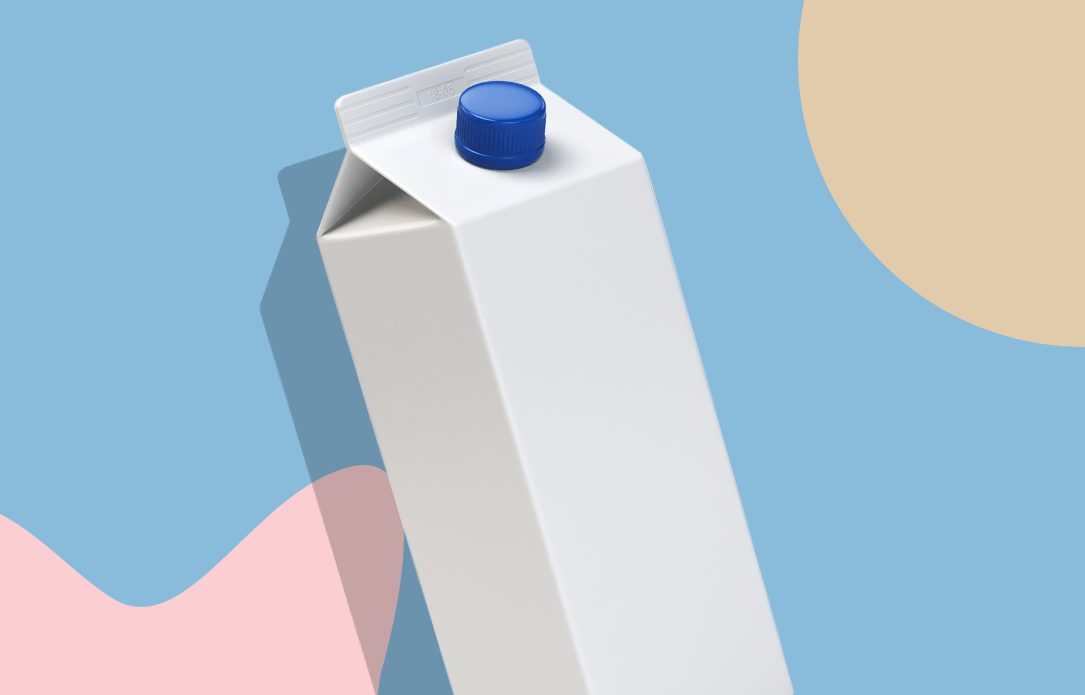 Des bouteilles de lait non recyclables dans les rayons